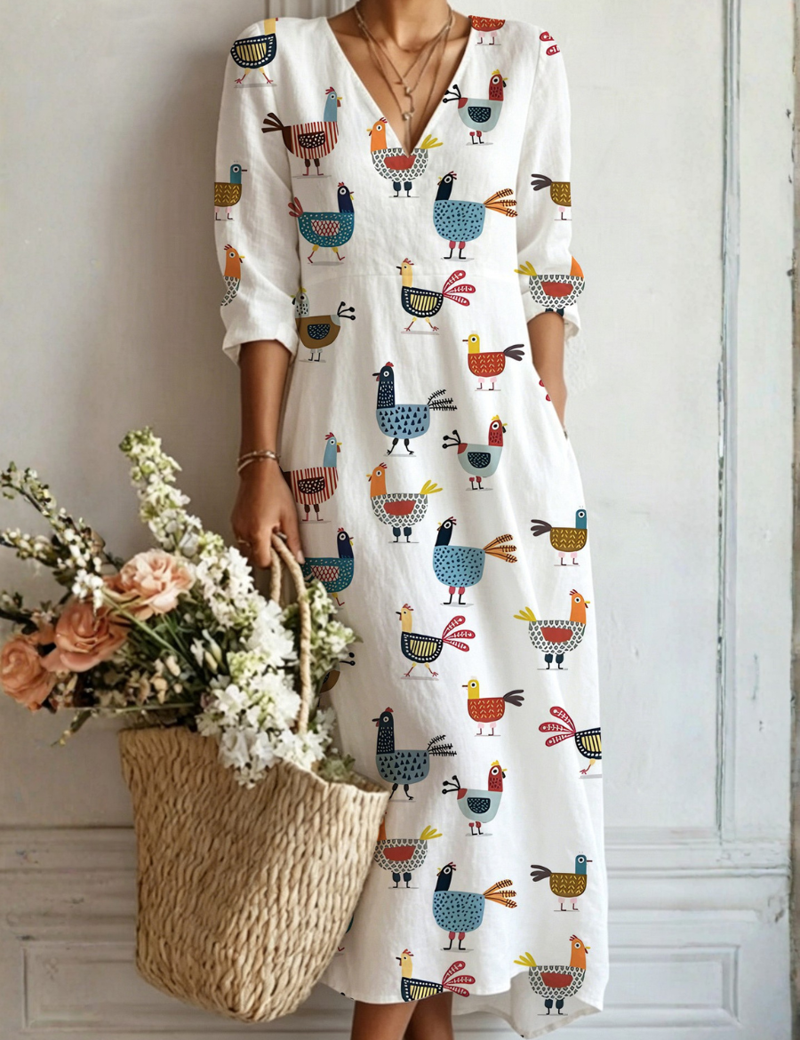 Abito maxi bohemien Evi