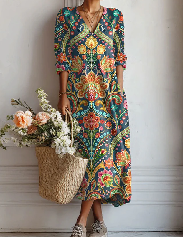 Abito maxi bohemien Jill