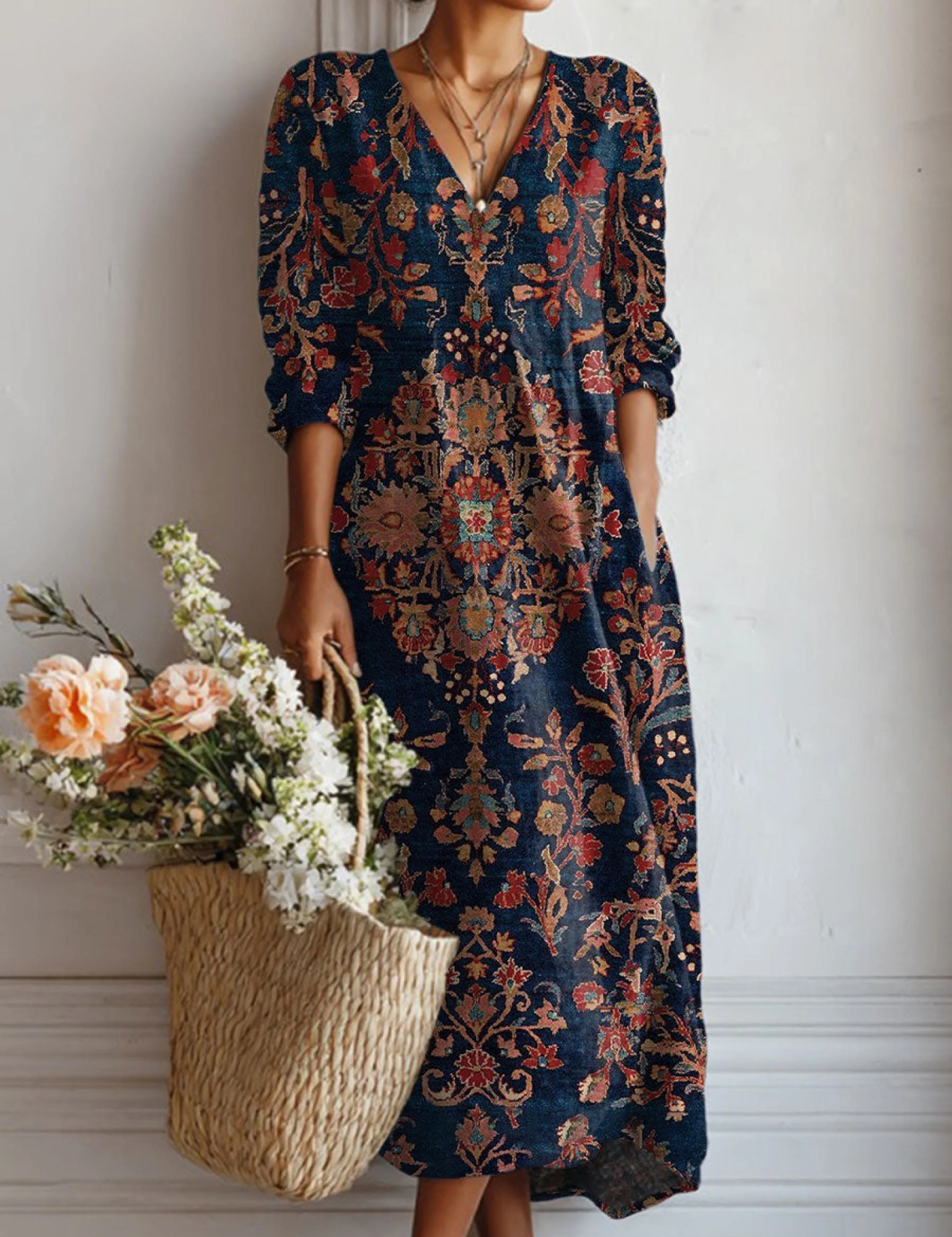 Abito maxi bohemien Lieke