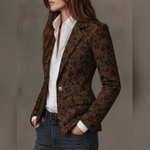 Blazer Ajusté in Jacquard Paisley per Donne