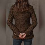 Blazer Ajusté in Jacquard Paisley per Donne