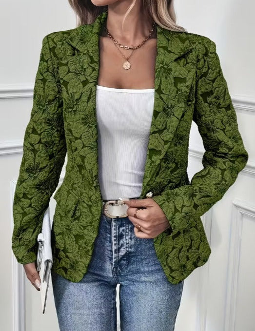 Blazer Ajusté in Jacquard Paisley per Donne