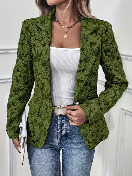 Blazer Ajusté in Jacquard Paisley per Donne