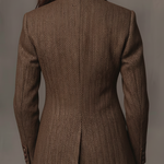 Blazer Donna a Pannelli Stampati in Herringbone