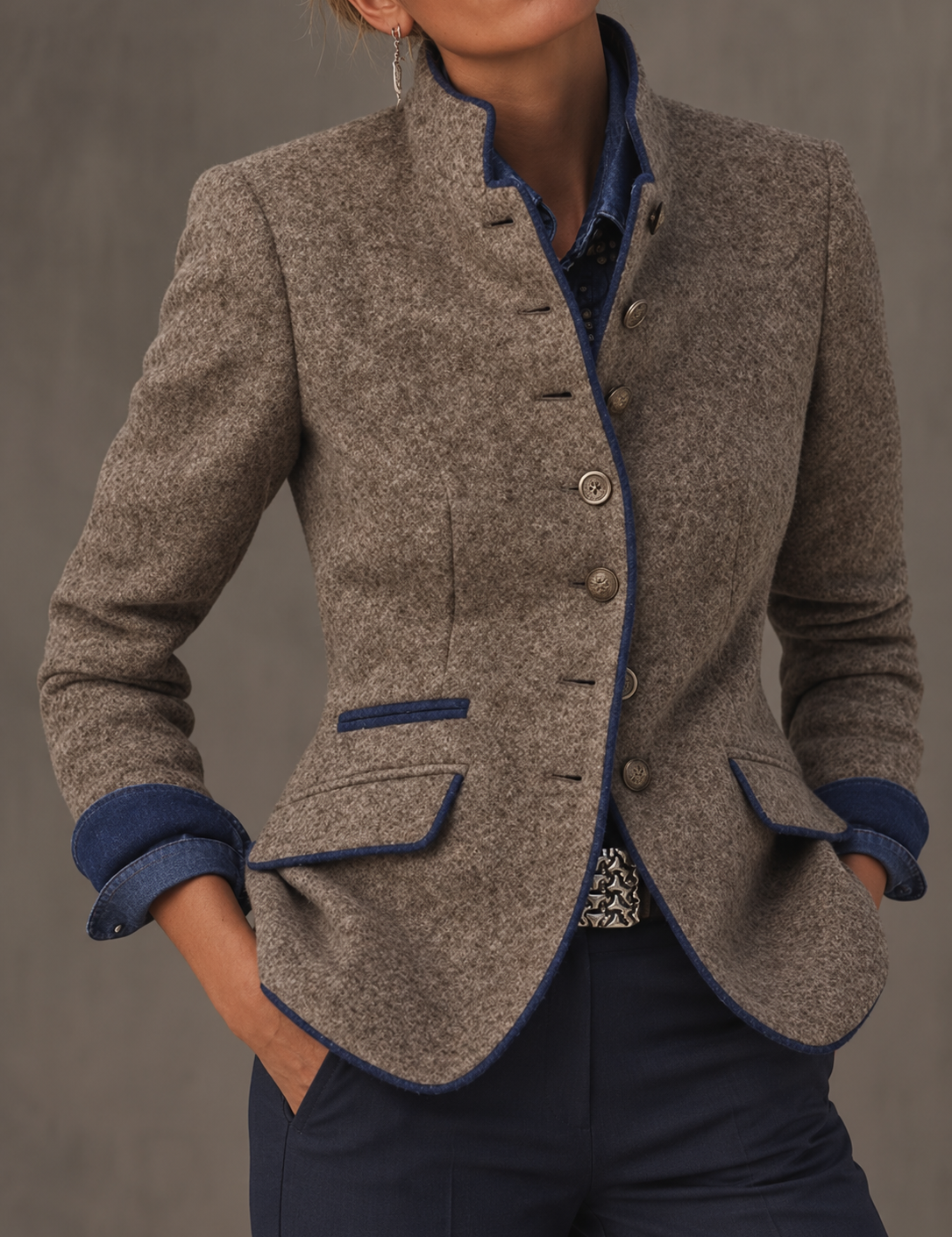 Joanne™ | Blazer Elegante con Profili a Contrasto
