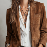 Blazer Vintage Marrone Donna