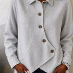Camicia a Waffle Asimmetrica