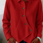 Camicia a Waffle Asimmetrica