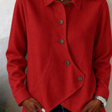 Camicia a Waffle Asimmetrica