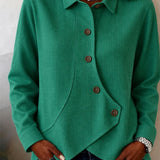 Camicia a Waffle Asimmetrica