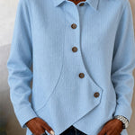 Camicia a Waffle Asimmetrica