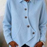 Camicia a Waffle Asimmetrica