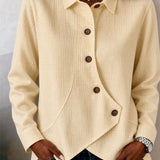 Camicia a Waffle Asimmetrica