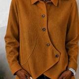 Camicia a Waffle Asimmetrica