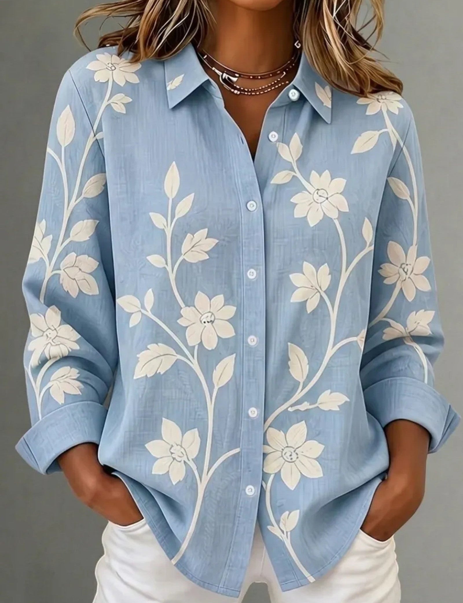 Camicia con Stampa Floreale