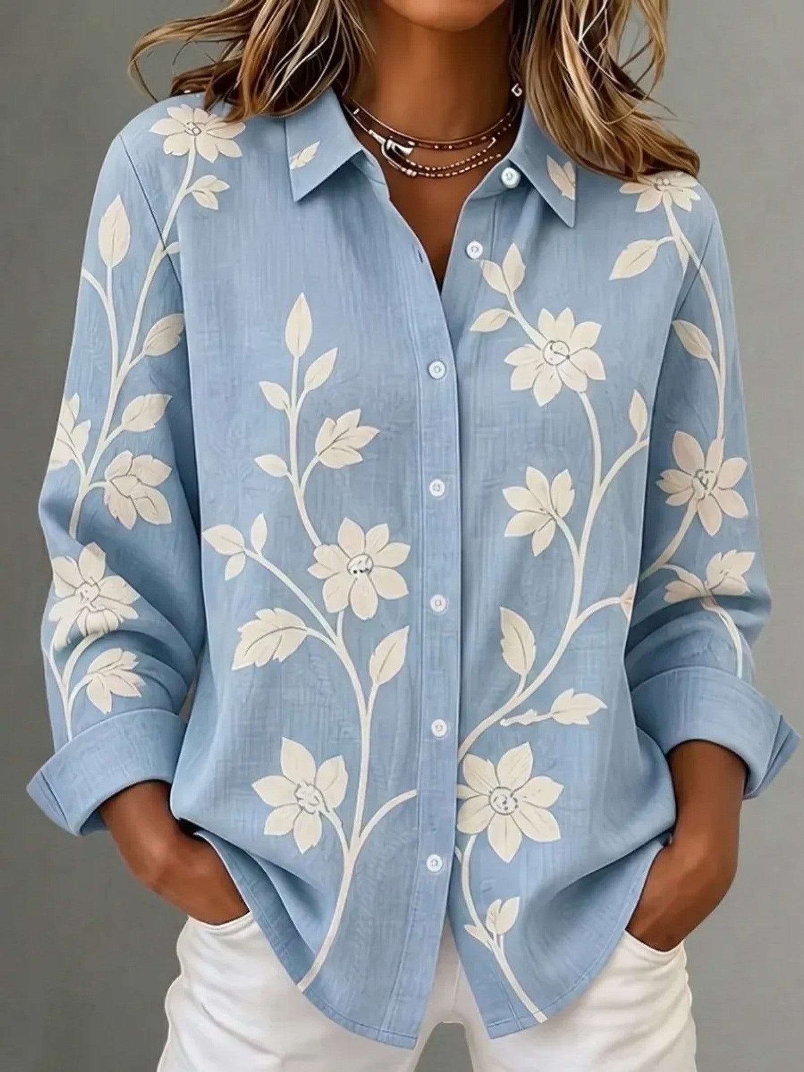 Camicia con Stampa Floreale