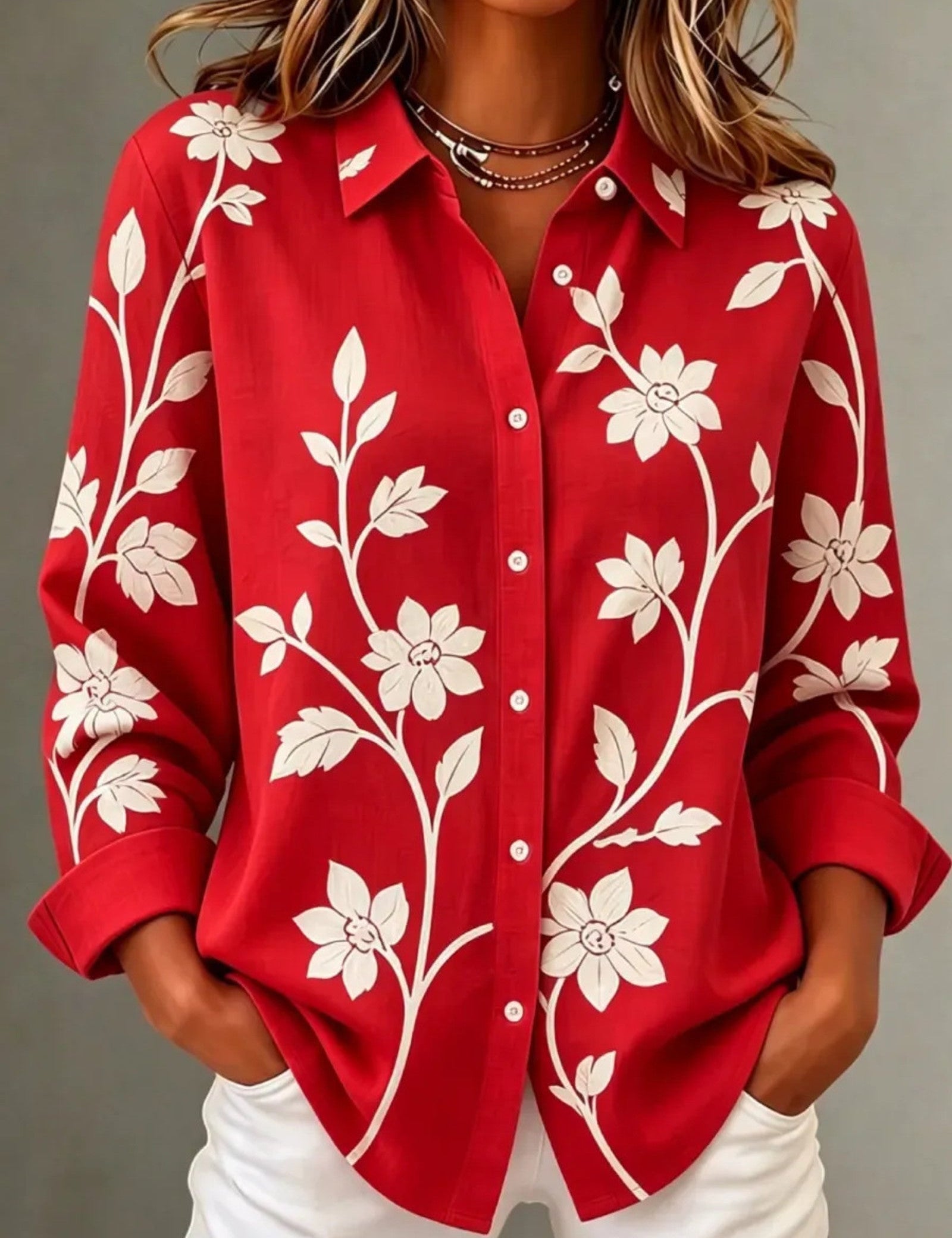 Camicia con Stampa Floreale
