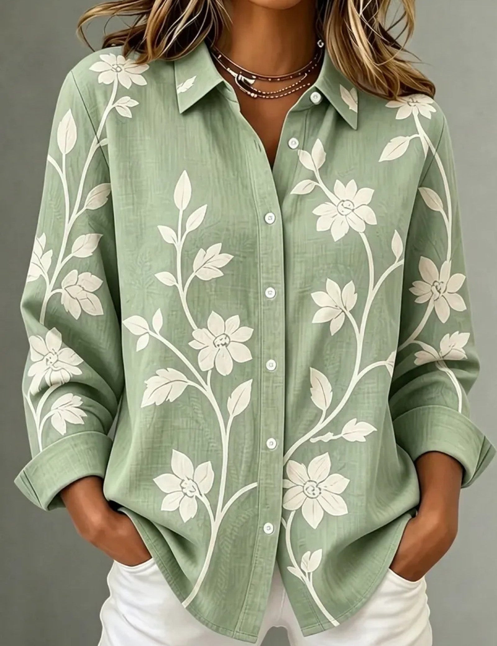 Camicia con Stampa Floreale