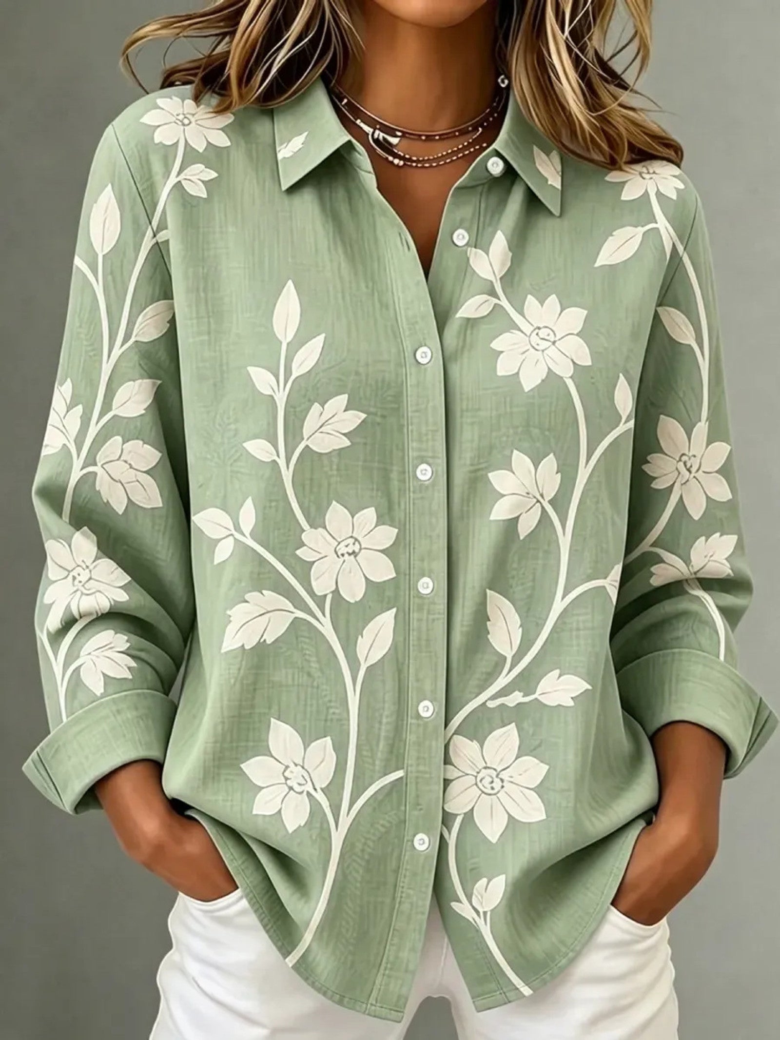 Camicia con Stampa Floreale