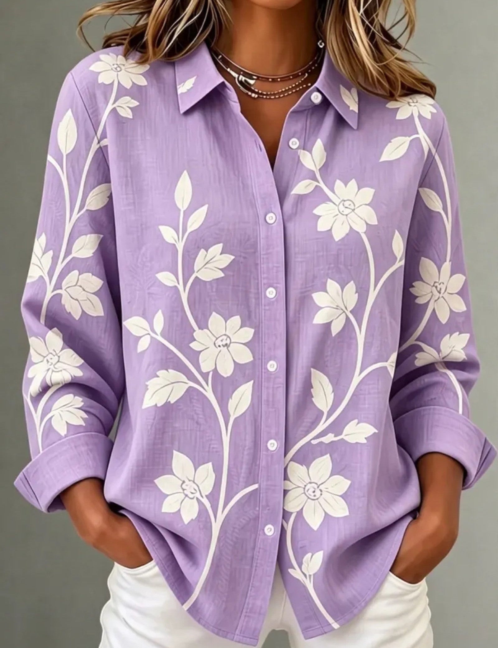 Camicia con Stampa Floreale