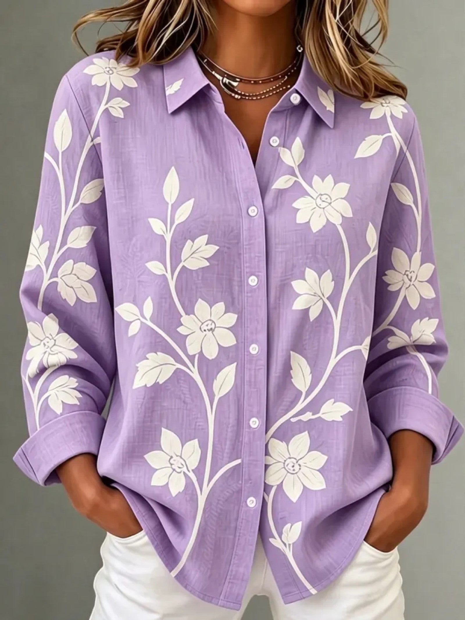 Camicia con Stampa Floreale