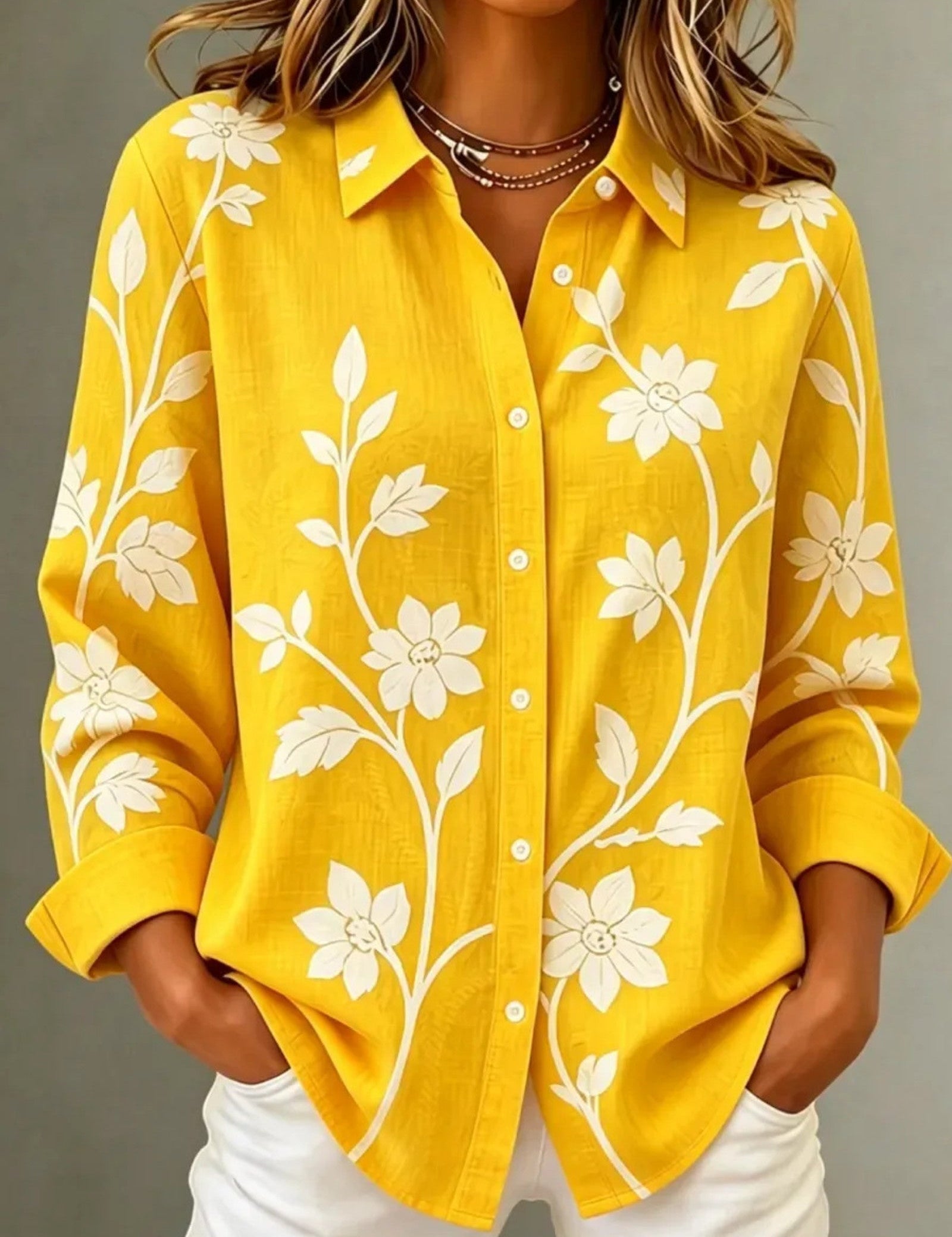 Camicia con Stampa Floreale