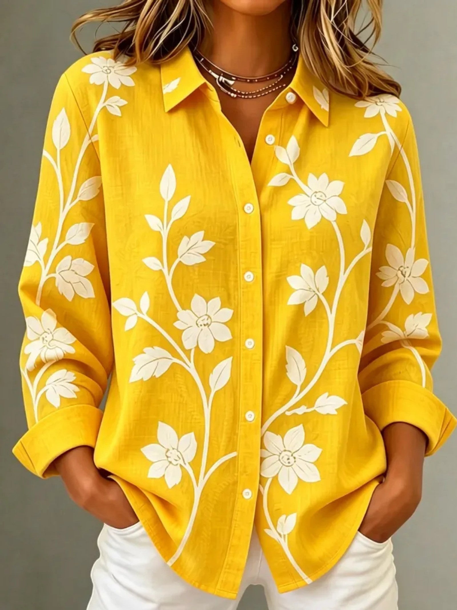Camicia con Stampa Floreale