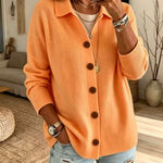 Cardigan a Maglia con Collo e Bottoni