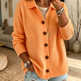 Cardigan a Maglia con Collo e Bottoni