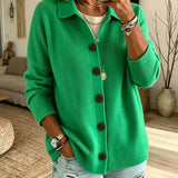 Cardigan a Maglia con Collo e Bottoni