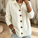 Cardigan a Maglia con Collo e Bottoni