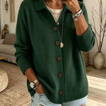 Cardigan a Maglia con Collo e Bottoni