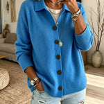Cardigan a Maglia con Collo e Bottoni
