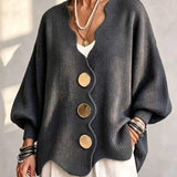 Cardigan a Maglia Ondulata Oro