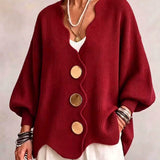 Cardigan a Maglia Ondulata Oro