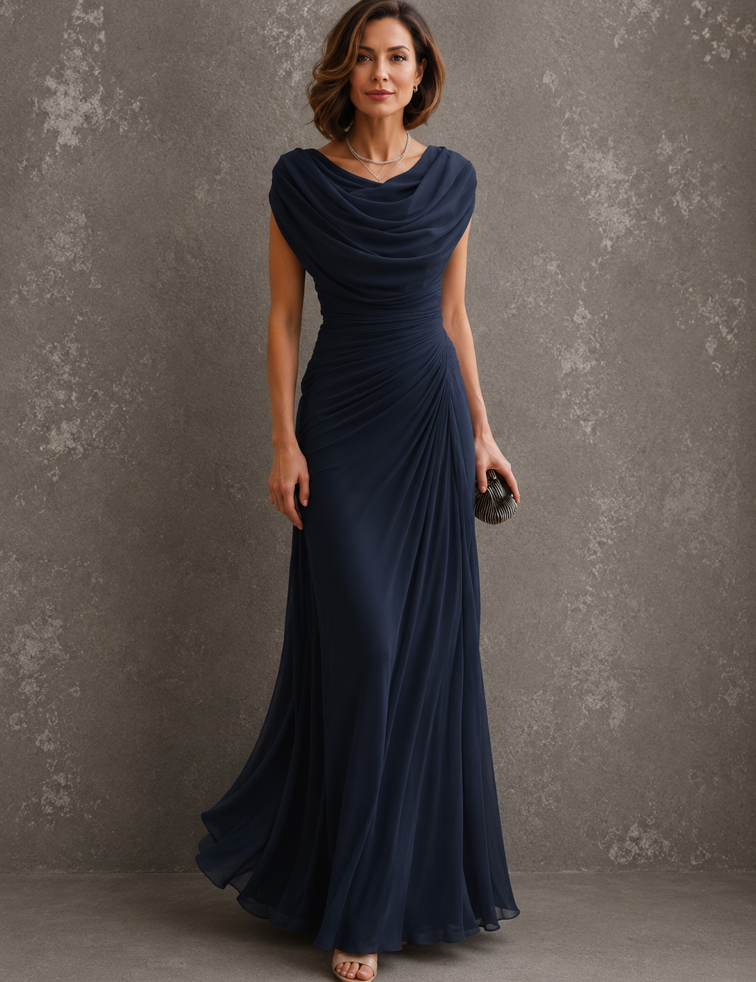 Eugenia – Abito Lungo Elegante Drappeggiato