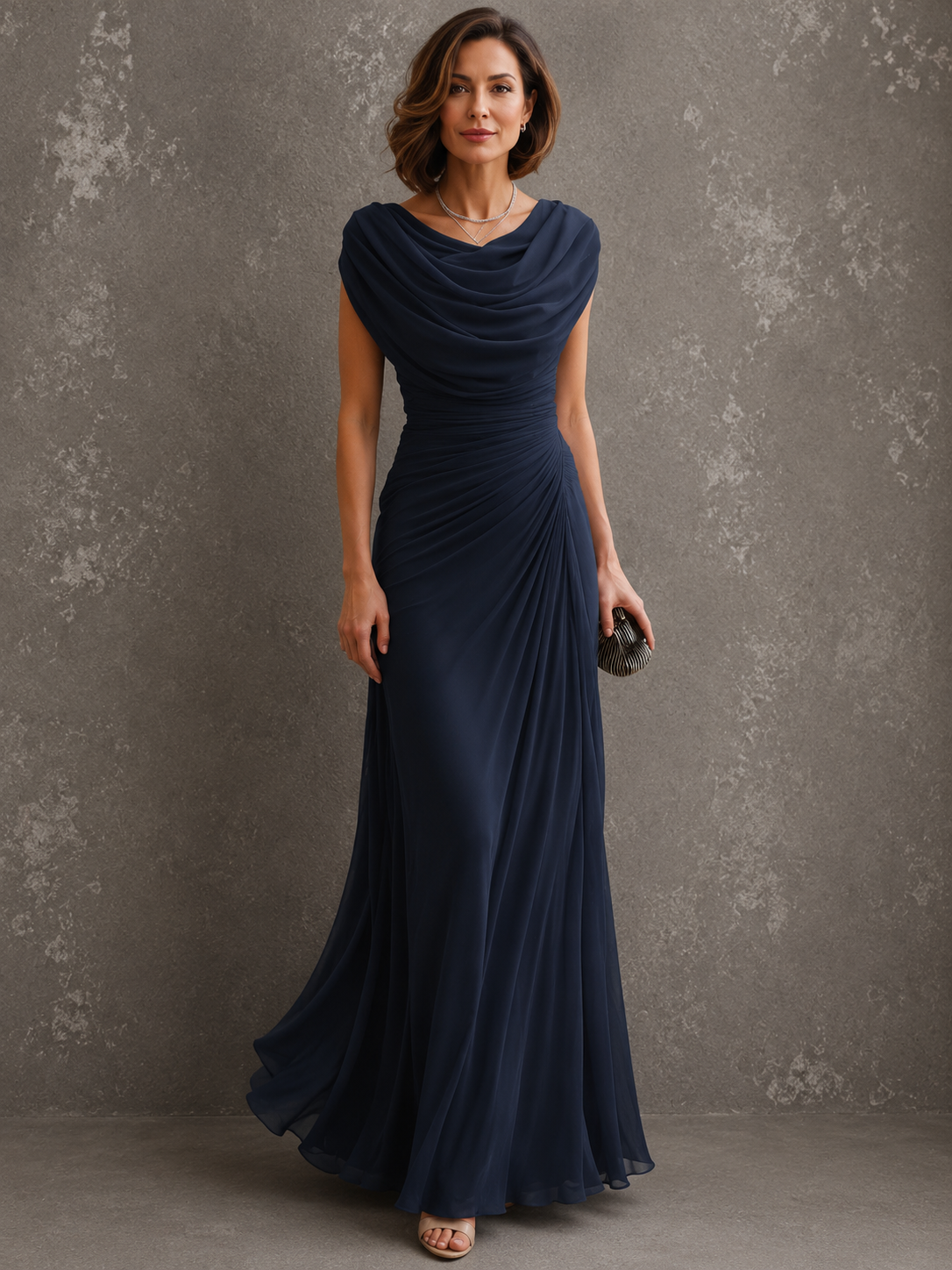 Eugenia – Abito Lungo Elegante Drappeggiato