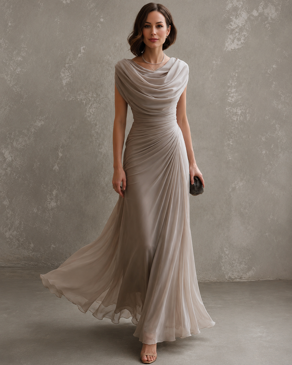Eugenia – Abito Lungo Elegante Drappeggiato