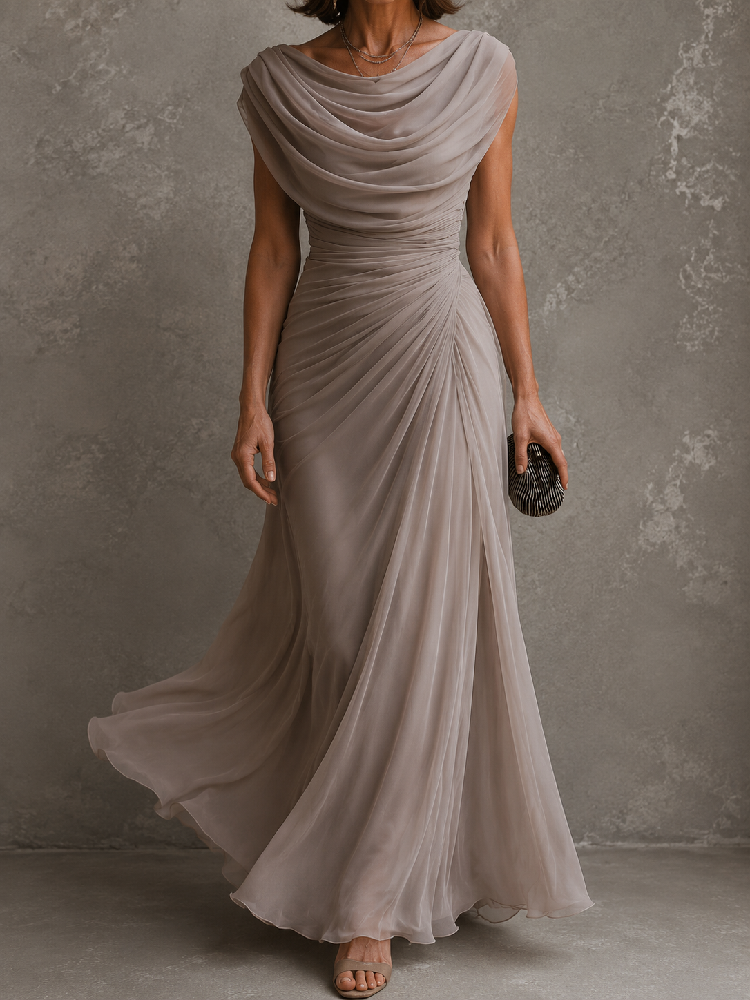 Eugenia – Abito Lungo Elegante Drappeggiato