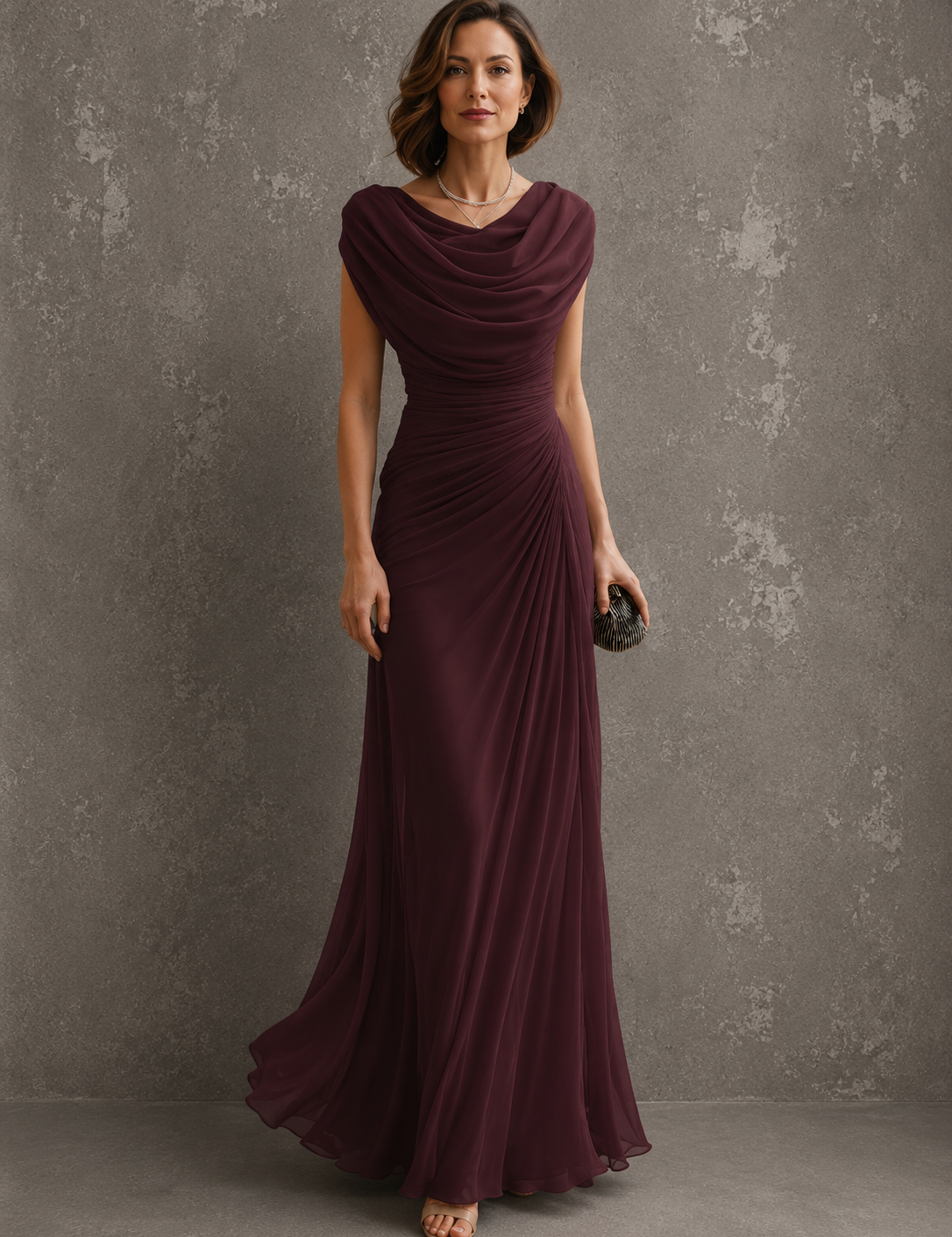 Eugenia – Abito Lungo Elegante Drappeggiato
