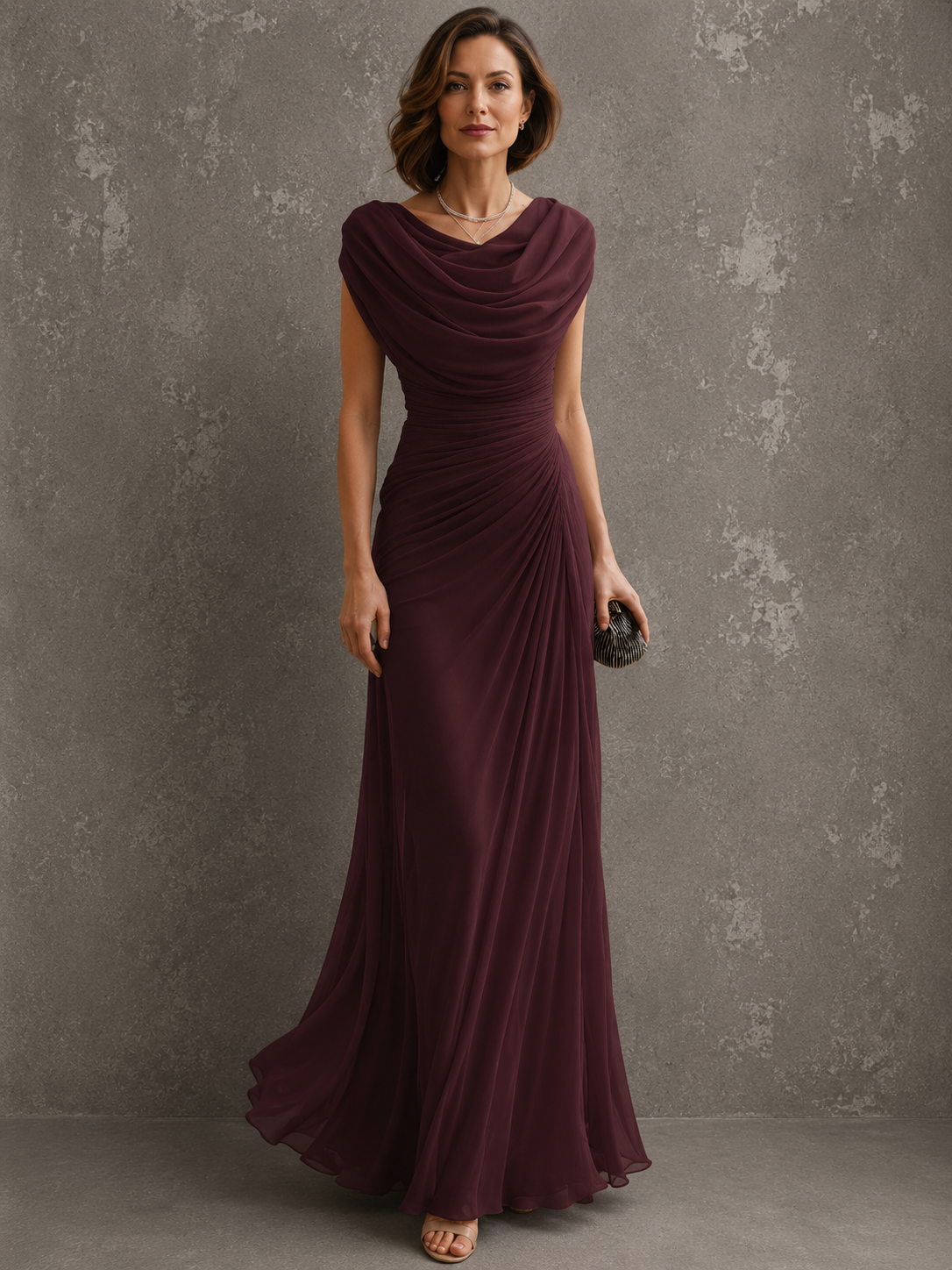 Eugenia – Abito Lungo Elegante Drappeggiato
