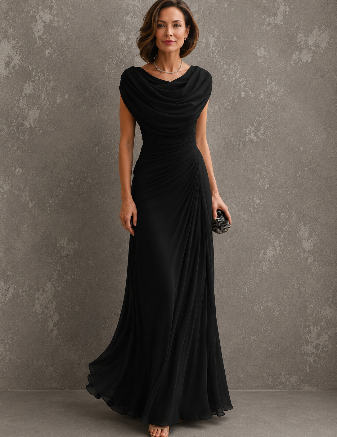 Eugenia – Abito Lungo Elegante Drappeggiato