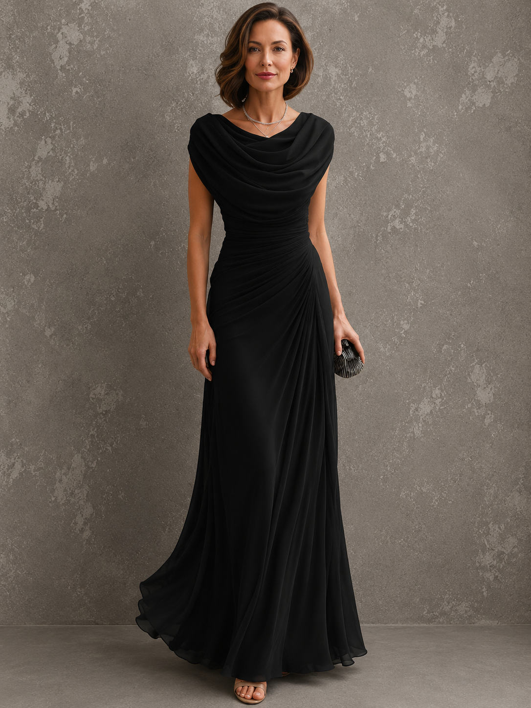 Eugenia – Abito Lungo Elegante Drappeggiato