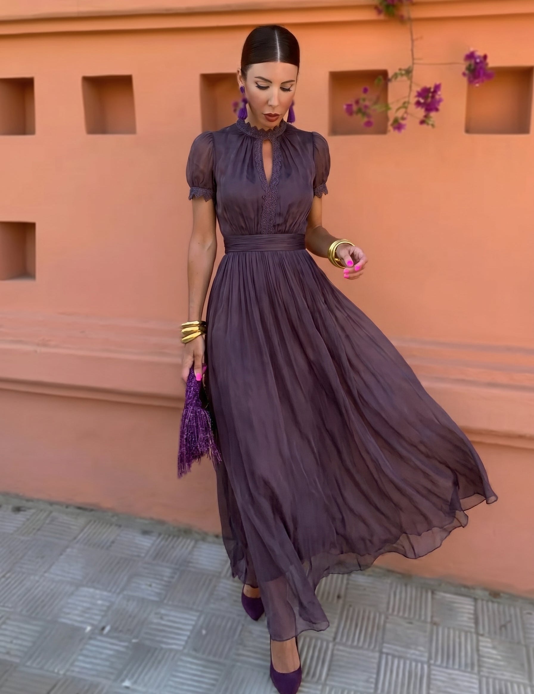 Gaetana – Abito Lungo in Chiffon