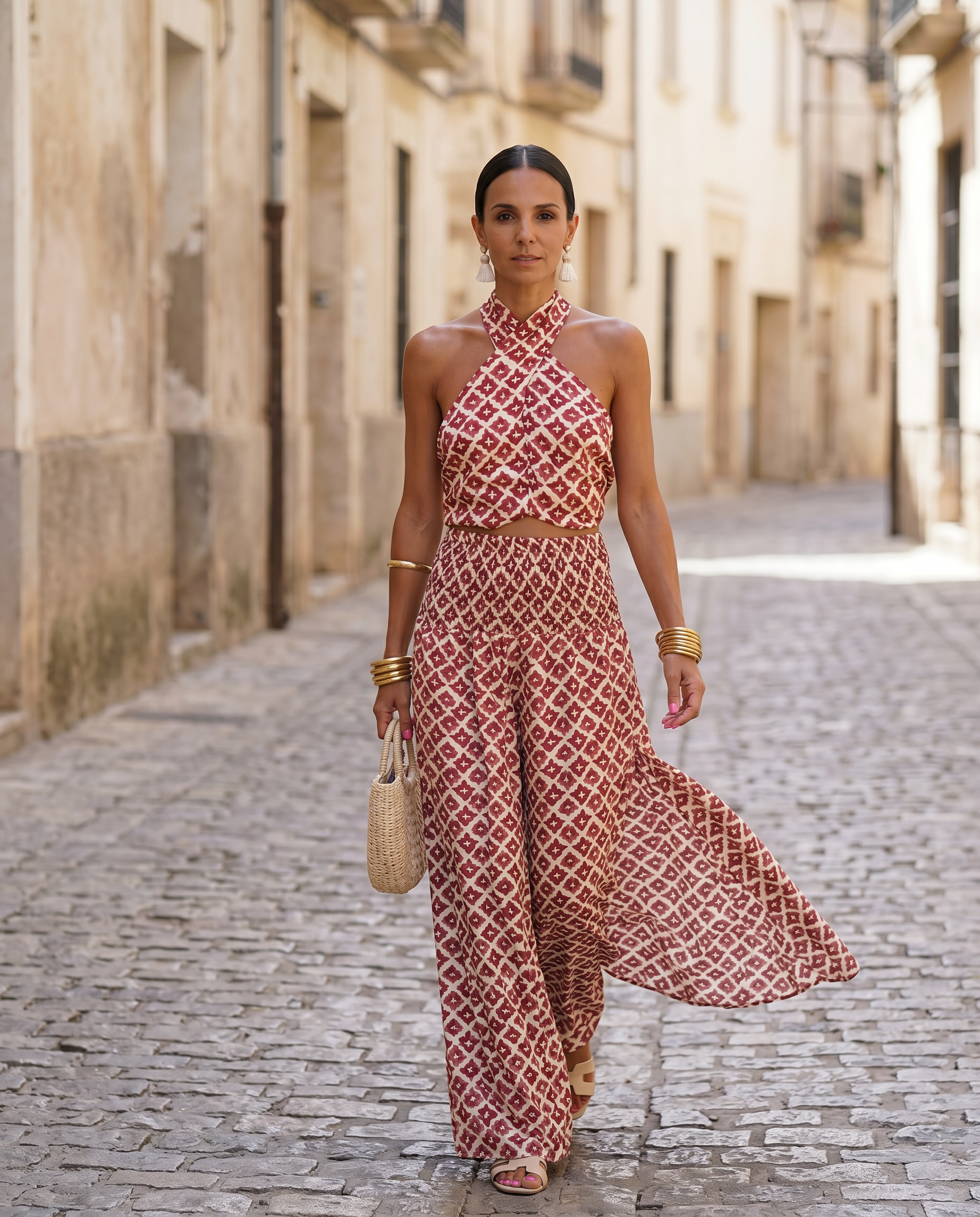 Giusta – Completo Due Pezzi con Scollo all'Americana
