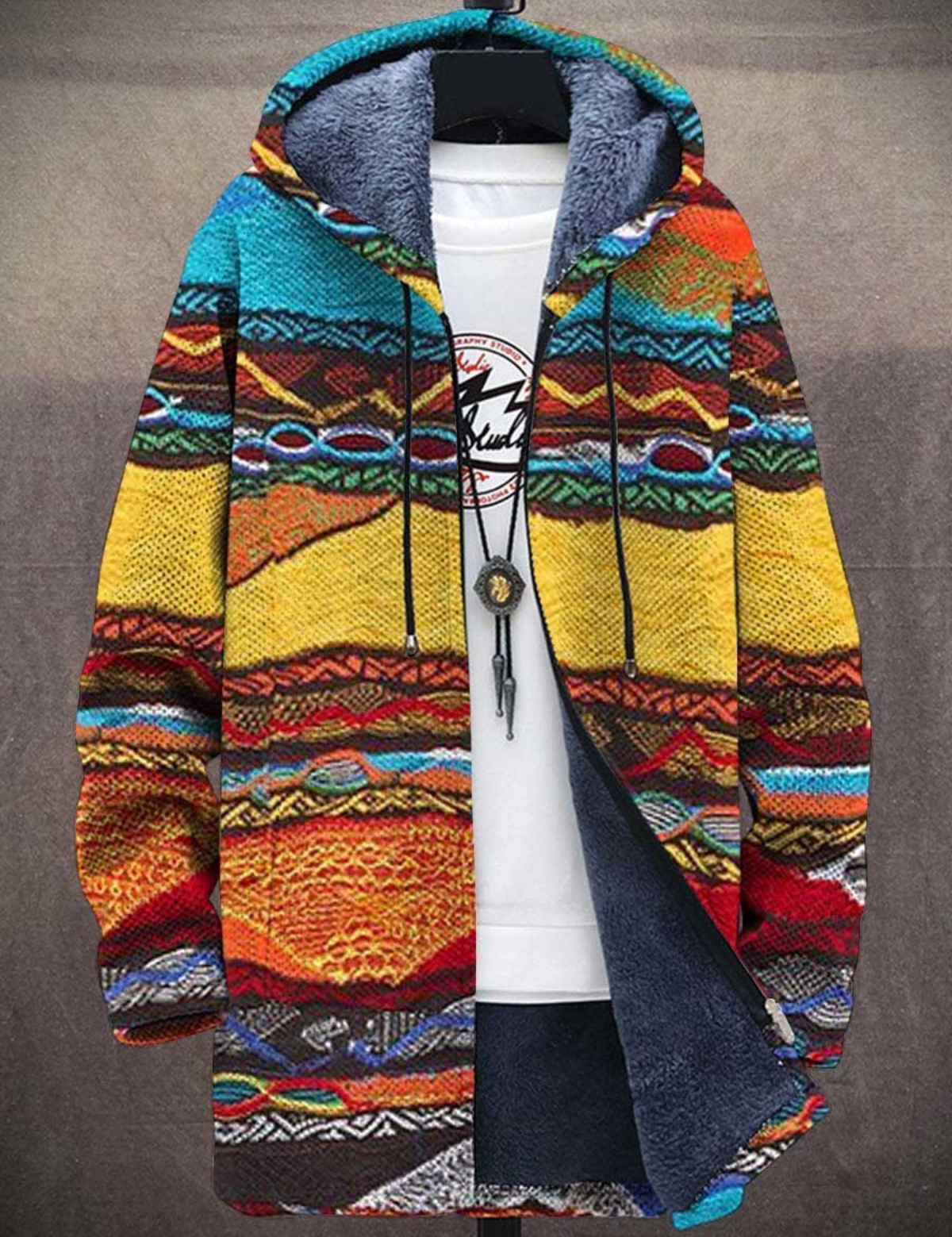 Jindalee™ | Cardigan Lussuoso dall'Ispirazione Artistica