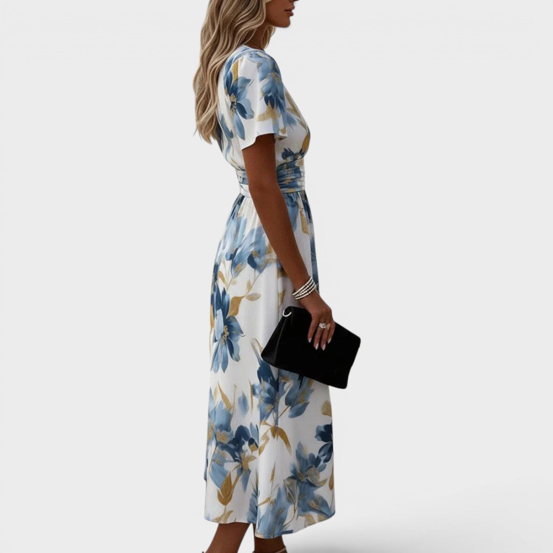 Licia – Abito Midi Floreale Acquerello