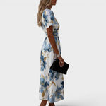 Licia – Abito Midi Floreale Acquerello
