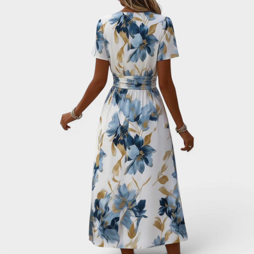 Licia – Abito Midi Floreale Acquerello
