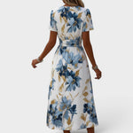 Licia – Abito Midi Floreale Acquerello